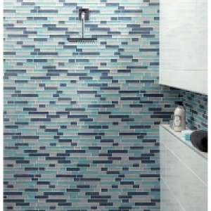 Wickes Aqua Glass Linear Mosaic Tile - 300 x 300mm £12.49
