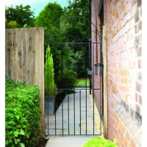 Wickes Chelsea Bow Top Steel Gate Black - 838 x 1790 mm £81.00