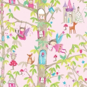 Arthouse Woodland Fairies Pink Wallpaper 10.05m x 53cm £15.00