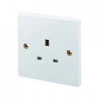 Wickes  Wickes 13A Single Unswitched Plug Socket - White