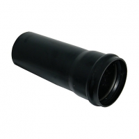Wickes  FloPlast SP3B Soil Pipe Single Socket 3m - Black 110mm