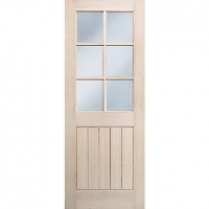 Wickes  Wickes Geneva Glazed Oak Cottage Internal Door - 1981mm x 68