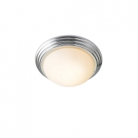 Wickes  Wickes Marcello Brushed Chrome Flush Bathroom Ceiling Light 
