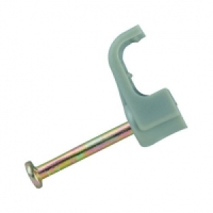 Wickes Twin & Earth Cable Clips - Grey 1mm & 1.5mm Pack of 5