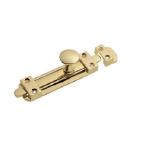 Wickes Heavy Duty Flat Bolt - Polished Brass 100mm £9.20