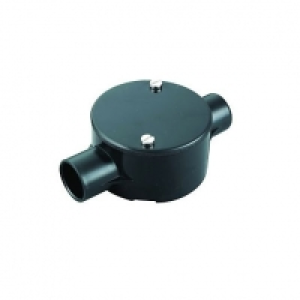 Wickes 2 Way Conduit Through Box - Black 20mm &pound;1.19