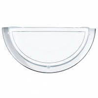 Wickes  Eglo Planet 1 Chrome & Satinated Glass Half Wall & Ceiling L