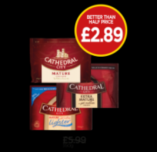 Cathedral City Mature Cheddar, Extra Mature Cheddar, Mature  £2.89