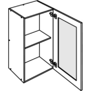 Costa Rica Glass Wall Unit Walnut 500mm