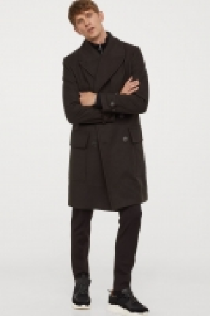 Double-breasted wool-mix coat £60.00