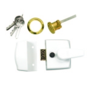 Night Latch Front Door Lock White 40mm