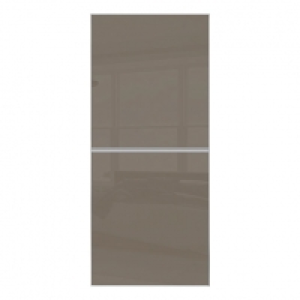 Spacepro Minimalist Sliding Wardrobe Door 2 Panel Silver Fra £225.00