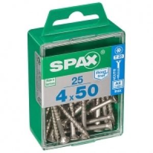 Spax Tx Countersunk Stainless Steel Screws - 4 X 50mm Pack O £7.10