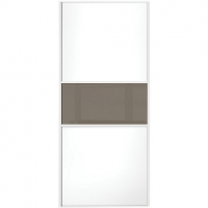 Spacepro Sliding Wardrobe Door Fineline White Panel & Cappuc
