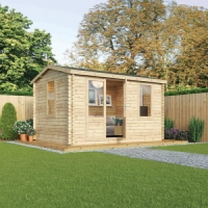 Mercia 4 x 3m 34mm Log Thickness Single Glazed Home Office w £3,100.00