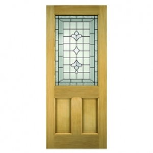 Wickes Avon External Oak Door Glazed 2 Panel 2032 x 813mm £255.00