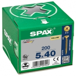 Spax Pz Countersunk Yellox Screws - 5x40mm Pack Of 200 £11.53