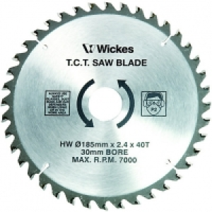 Wickes 40 Teeth Fine Cut Circular Saw Blade - 185 x 30mm £10.00
