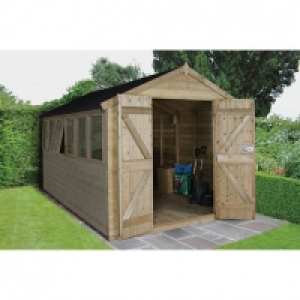 Forest Garden 12 x 8ft Double Door Tongue & Groove Apex Pres £1,650.00