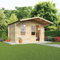 Wickes  Mercia Haven 4 x 3m 34mm Log Thickness Log Cabin