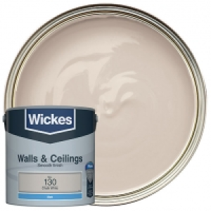 Wickes Chalk White - No.130 Vinyl Matt Emulsion Paint - 2.5L £8.00