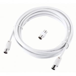 Ross TV Coaxial Cable with Male to Male Coupler - 5m £4.50