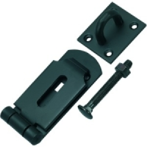 Heavy Duty Hasp & Staple Black 203mm