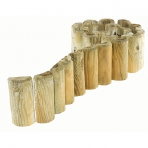 Rowlinson Half Log Timber Border Fence Pack of 4 - 1800 x 15 &pound;42.00