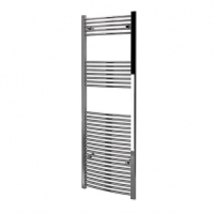 Wickes  Kudox Curved Towel Radiator - Chrome 600 x 1800 mm