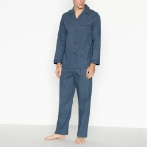 Lounge & Sleep Navy Patterned Cotton Pyjama Set