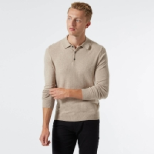 Burton Cold stone knitted polo with organic cotton