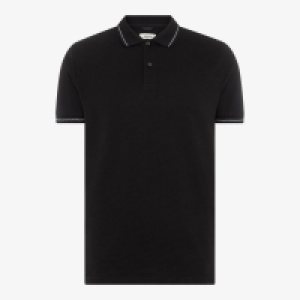 (un)bias Black Popcorn Textured Polo Shirt