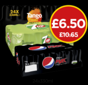 Pepsi Max, 7UP Free, Tango Orange