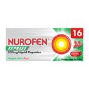 Nurofen Express 200mg Liquid Capsules &pound;3.16