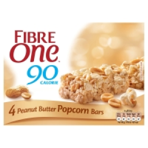 Fibre One 90 Calorie Peanut Butter High Fibre Popcorn Bars 4 £2.00
