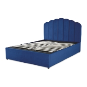 Navy King Size Ottoman Storage Bed