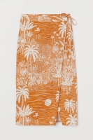 HM  Linen-blend wrap skirt