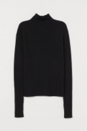 Ribbed polo-neck top £9.00