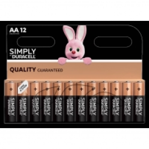Duracell AA Alkaline Batteries 12pk &pound;5.00