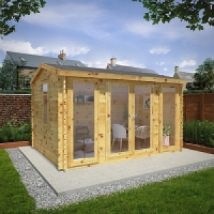 Mercia 4 x 3m 34mm Log Thickness Single Glazed Home Office w £3,300.00