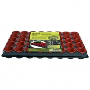 Growing Tray with 40x6cm round pots £10.50