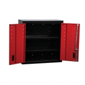 Hilka Garage Storage Locking Wall Hung Unit - Red & Black £90.00