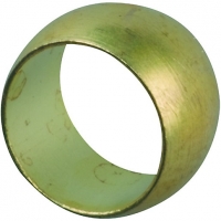 Wickes  Wickes Brass Compression Olive Ring - 10mm Pack of 5