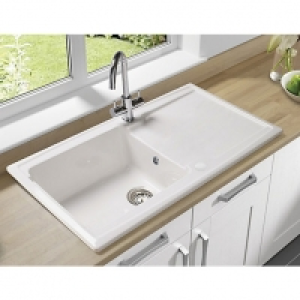 Wickes Contemporary 1 Bowl Ceramic Kitchen Sink - White £294.00