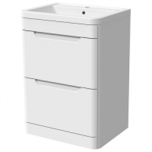 Wickes  Wickes Malmo Gloss White J Pull Freestanding Vanity Unit - 6