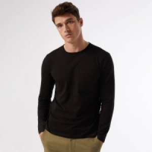 Black Long Sleeved Organic Pocket T-Shirt £4.80