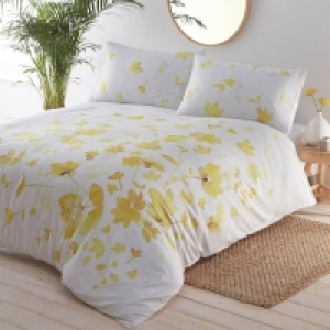 Yellow Yellow Flowers Digitally Printed Duvet Set &pound;20.00