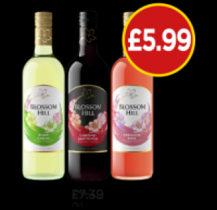 Blossom Hill USA Pinot Grigio, Cabernet Sauvignon, Grenache  £5.99