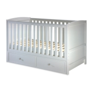 Grey Cot Bed With Drawers