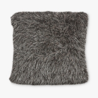 Aldi  Shaggy Sparkle Cushion Charcoal
